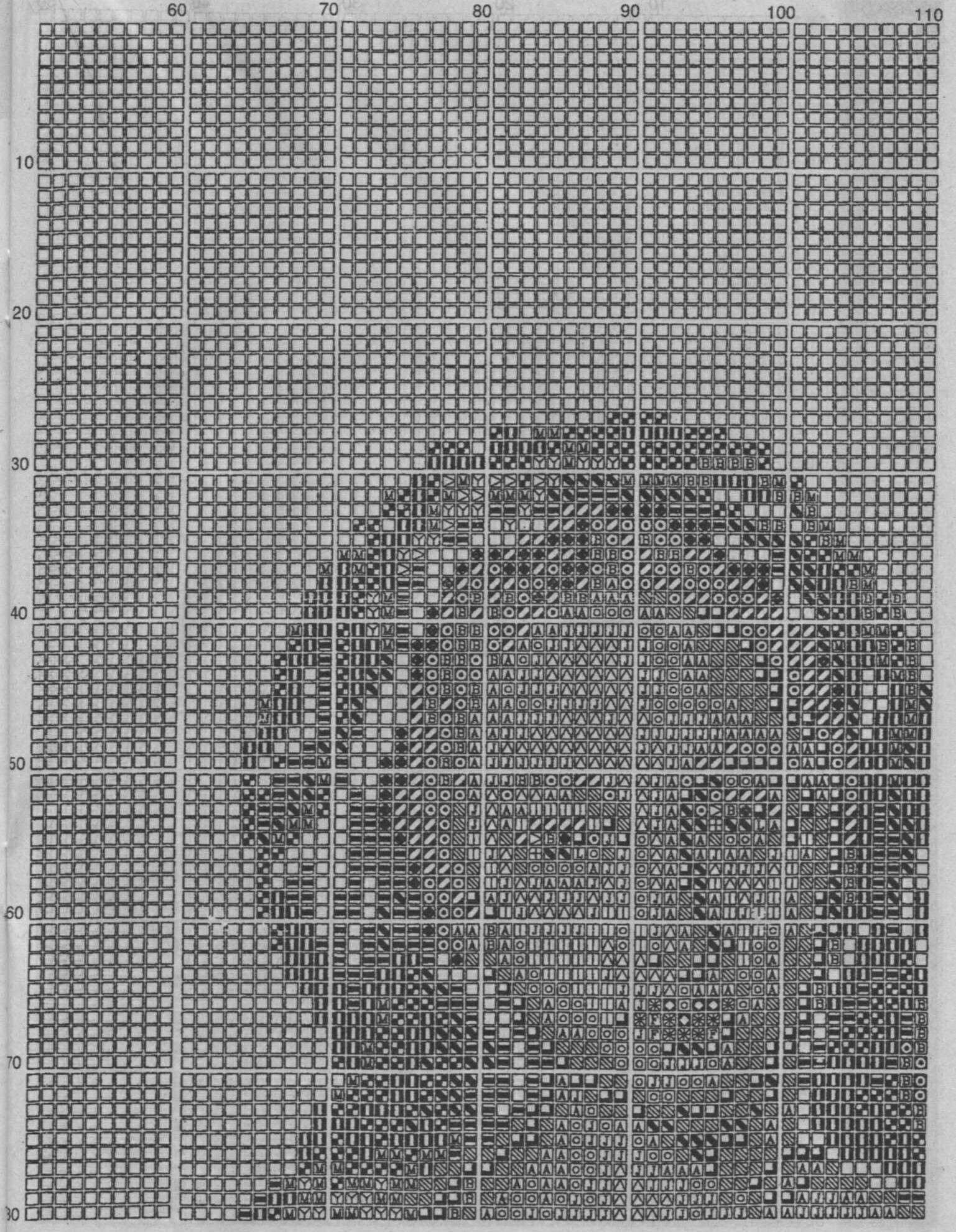 Schema punto croce Madonna Con Bambino 34