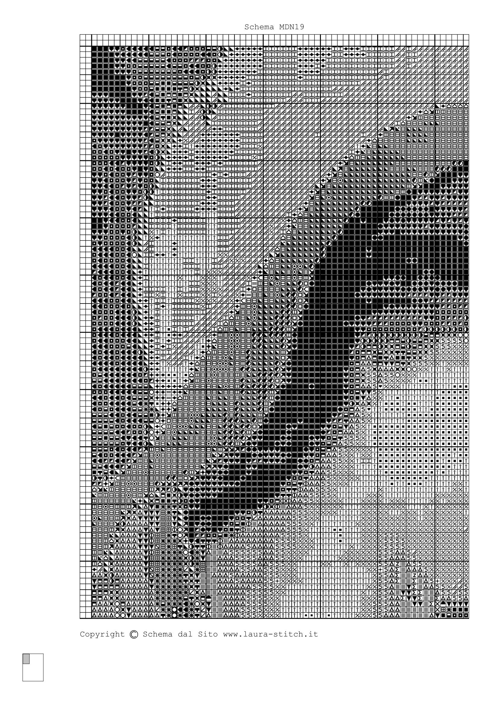 Schema punto croce Madonna Con Bambino 88