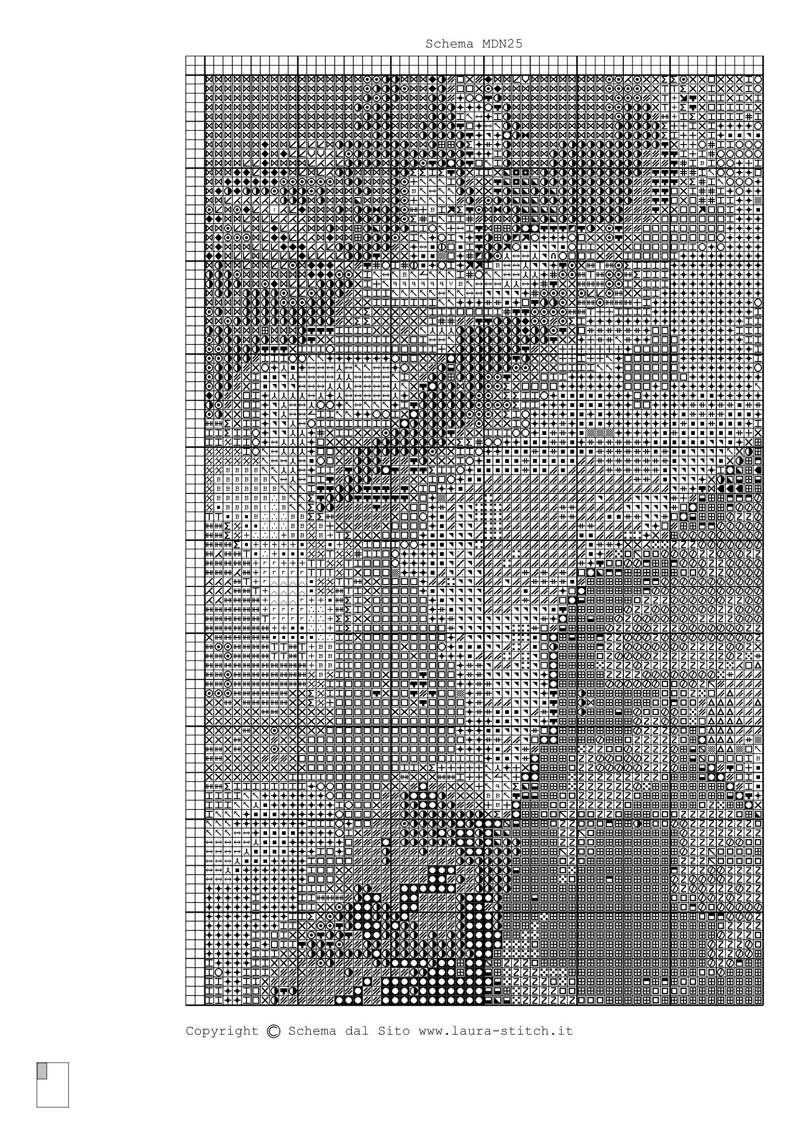 Schema punto croce Madonna Del Rosario 02