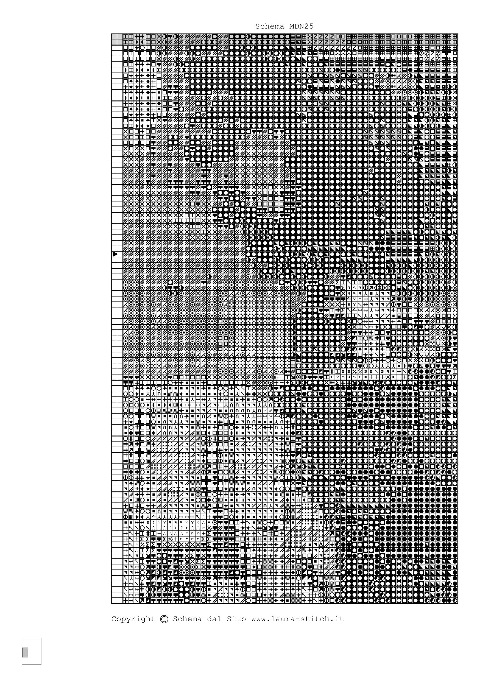 Schema punto croce Madonna Del Rosario 03