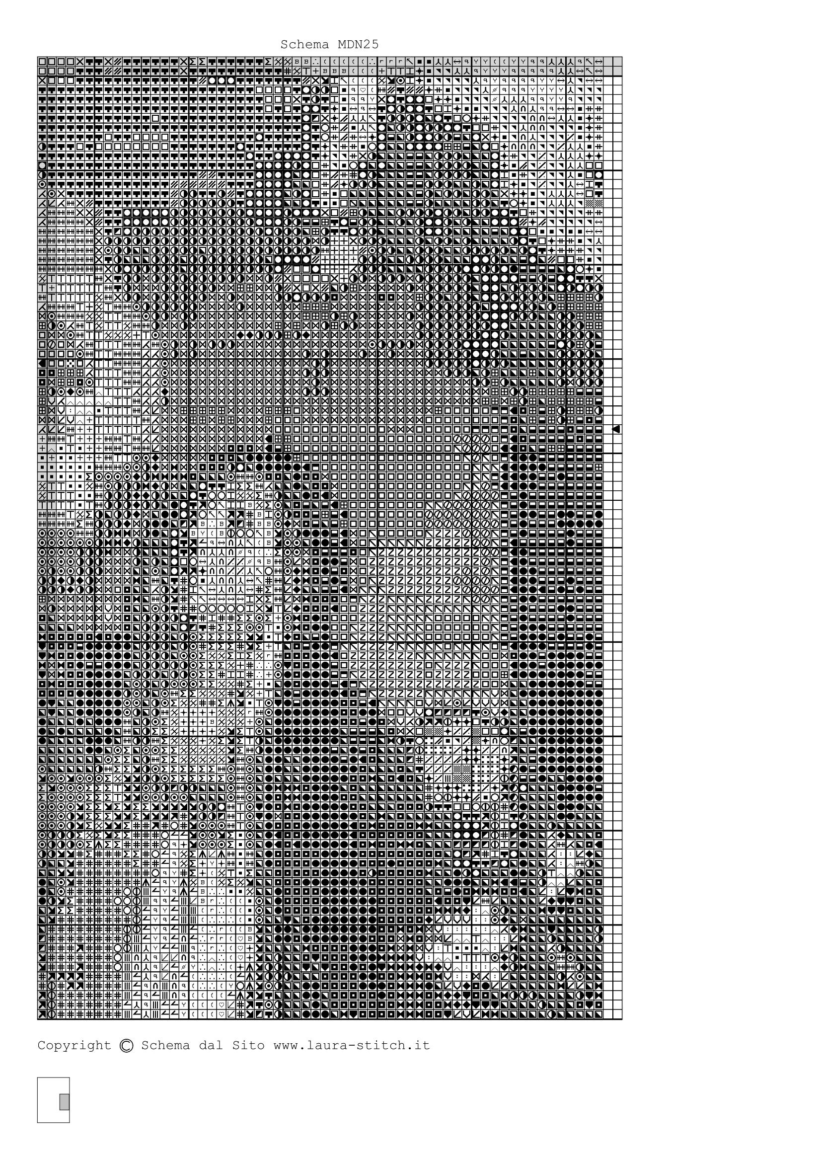 Schema punto croce Madonna Del Rosario 09