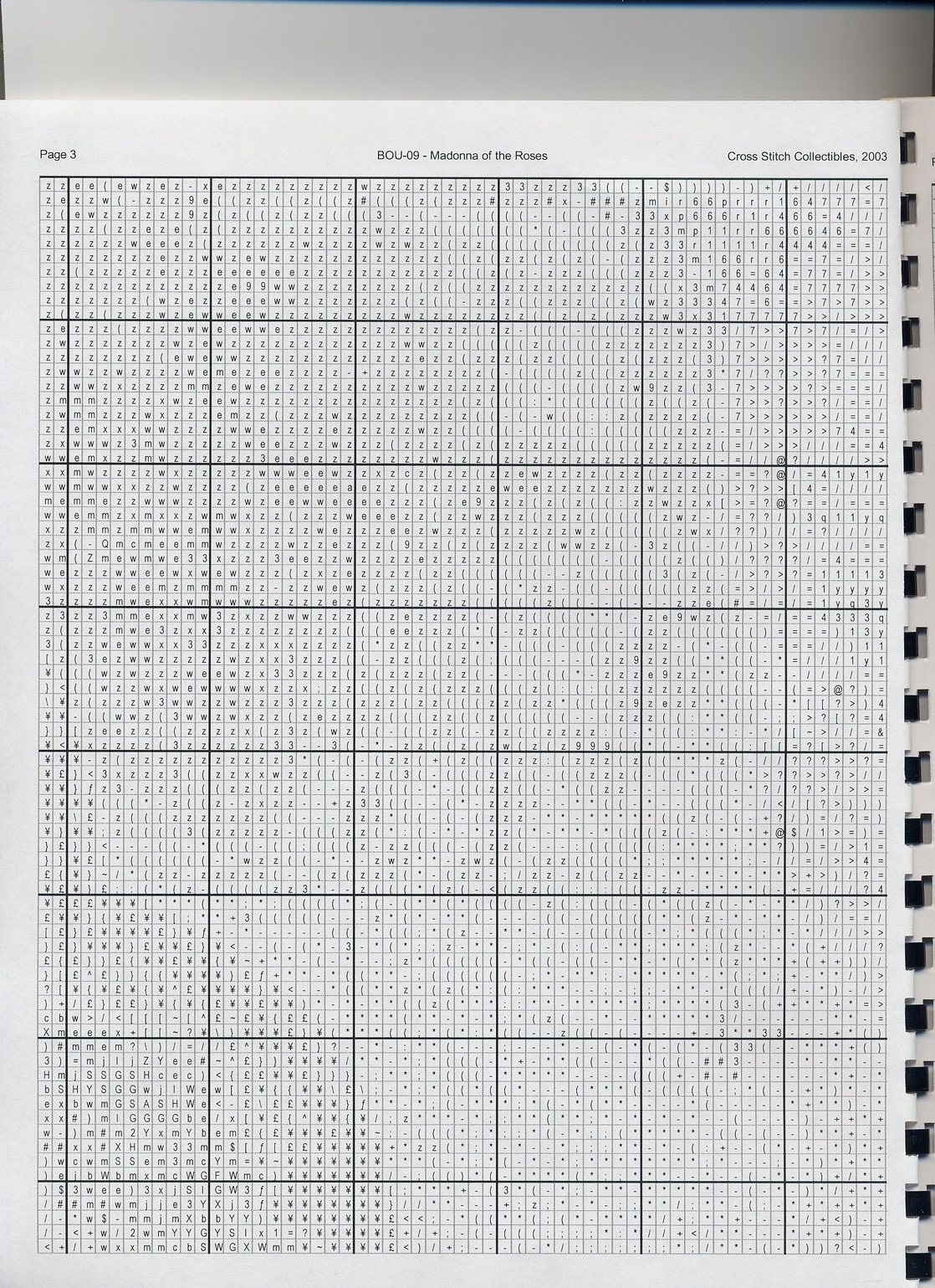 Schema punto croce Madonna Delle Rose 04