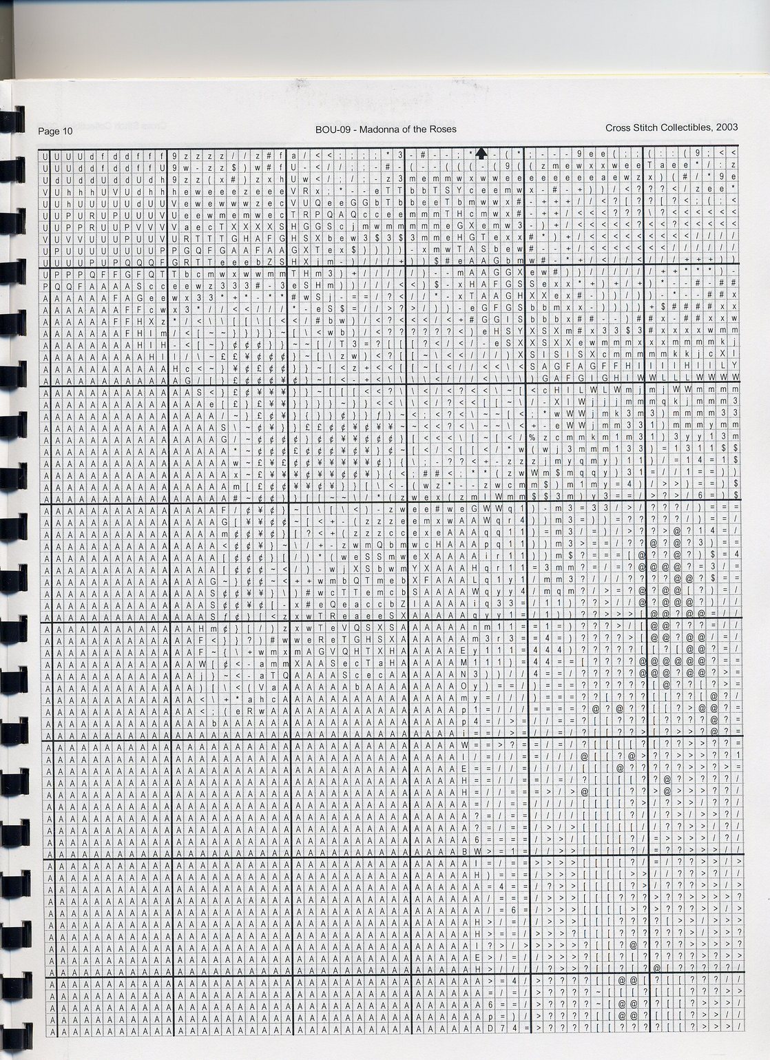 Schema punto croce Madonna Delle Rose 11