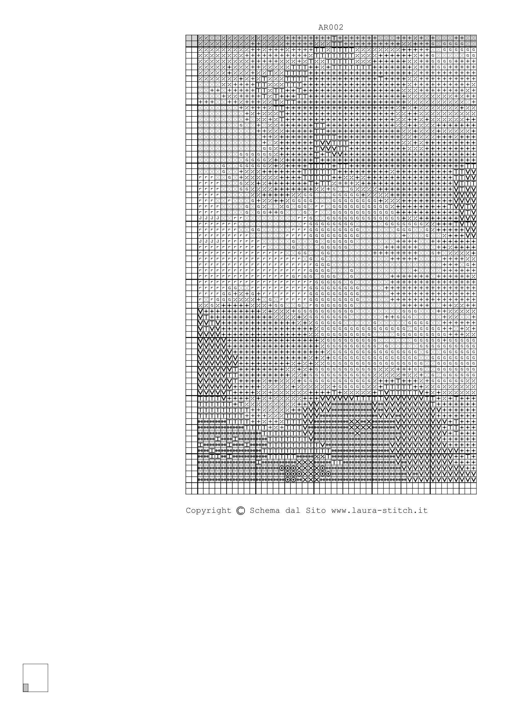 Schema punto croce Madonna Di Lourdes 04