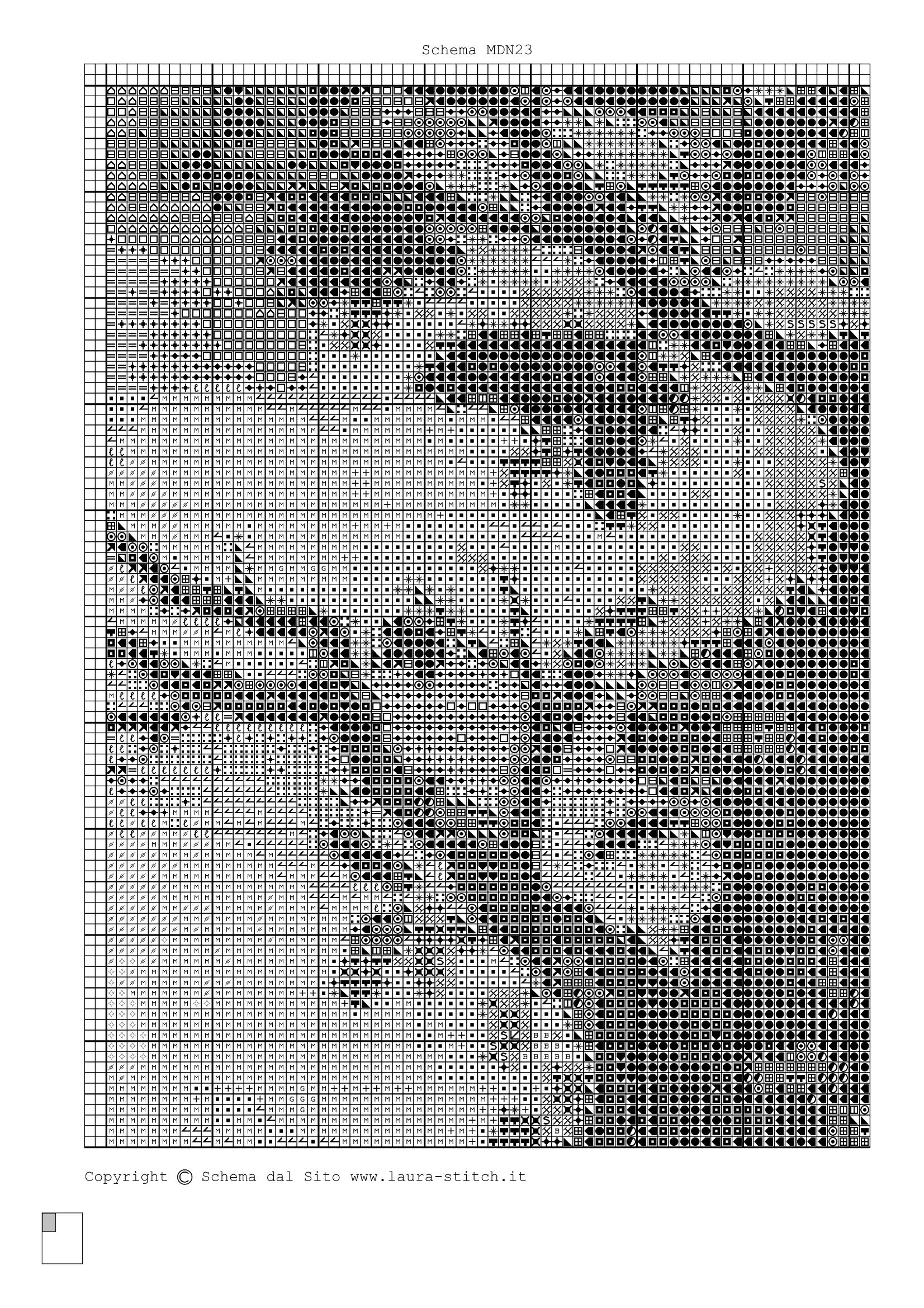 Schema punto croce Madonna E Bambinello 09