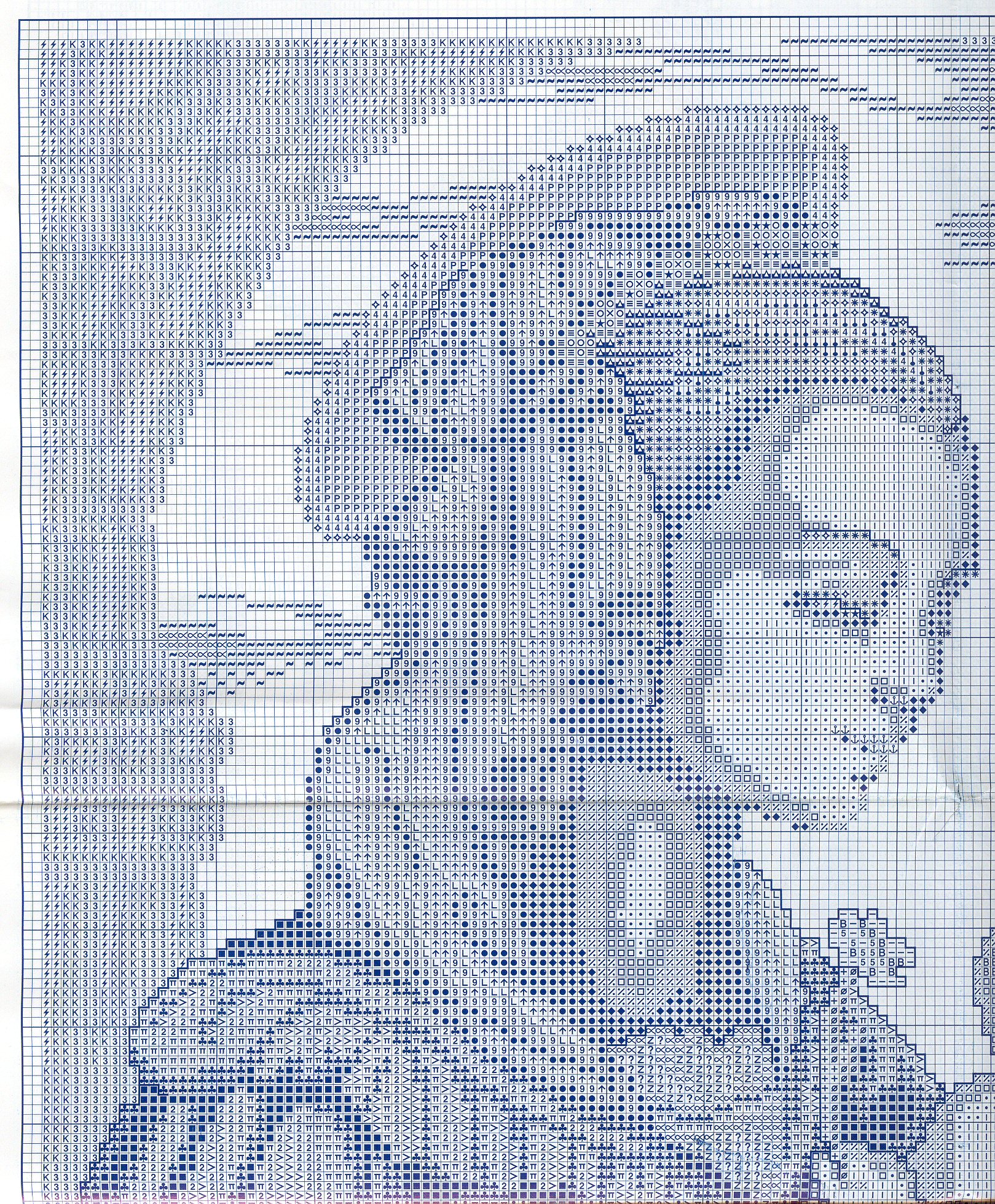 Schema punto croce Madonna E Bambino 02