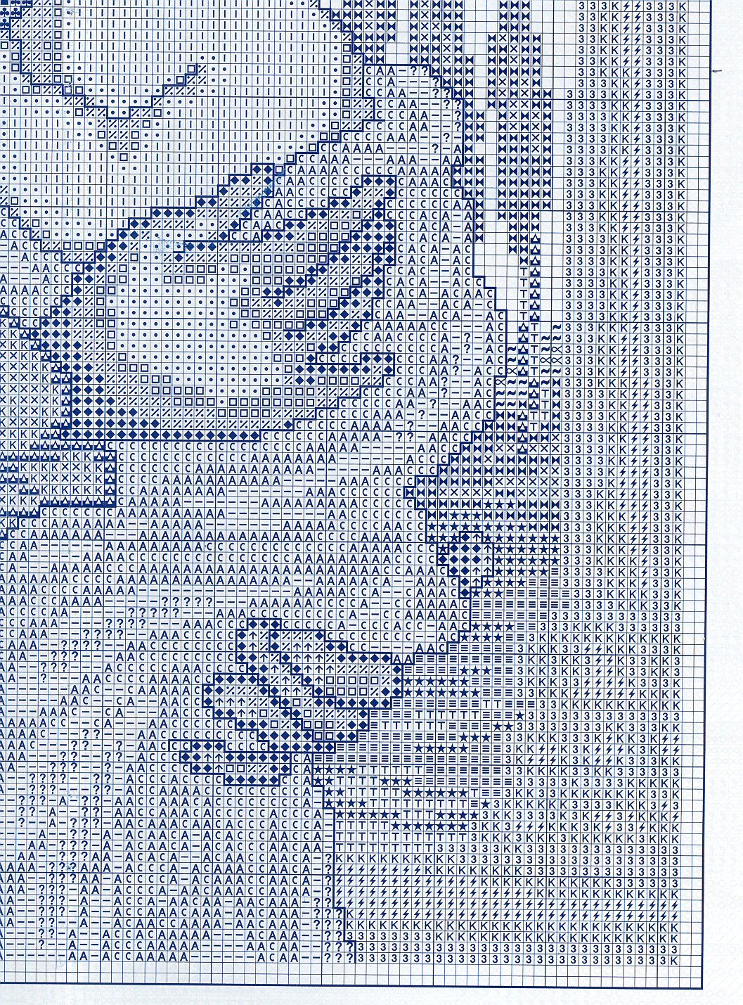 Schema punto croce Madonna E Bambino 05