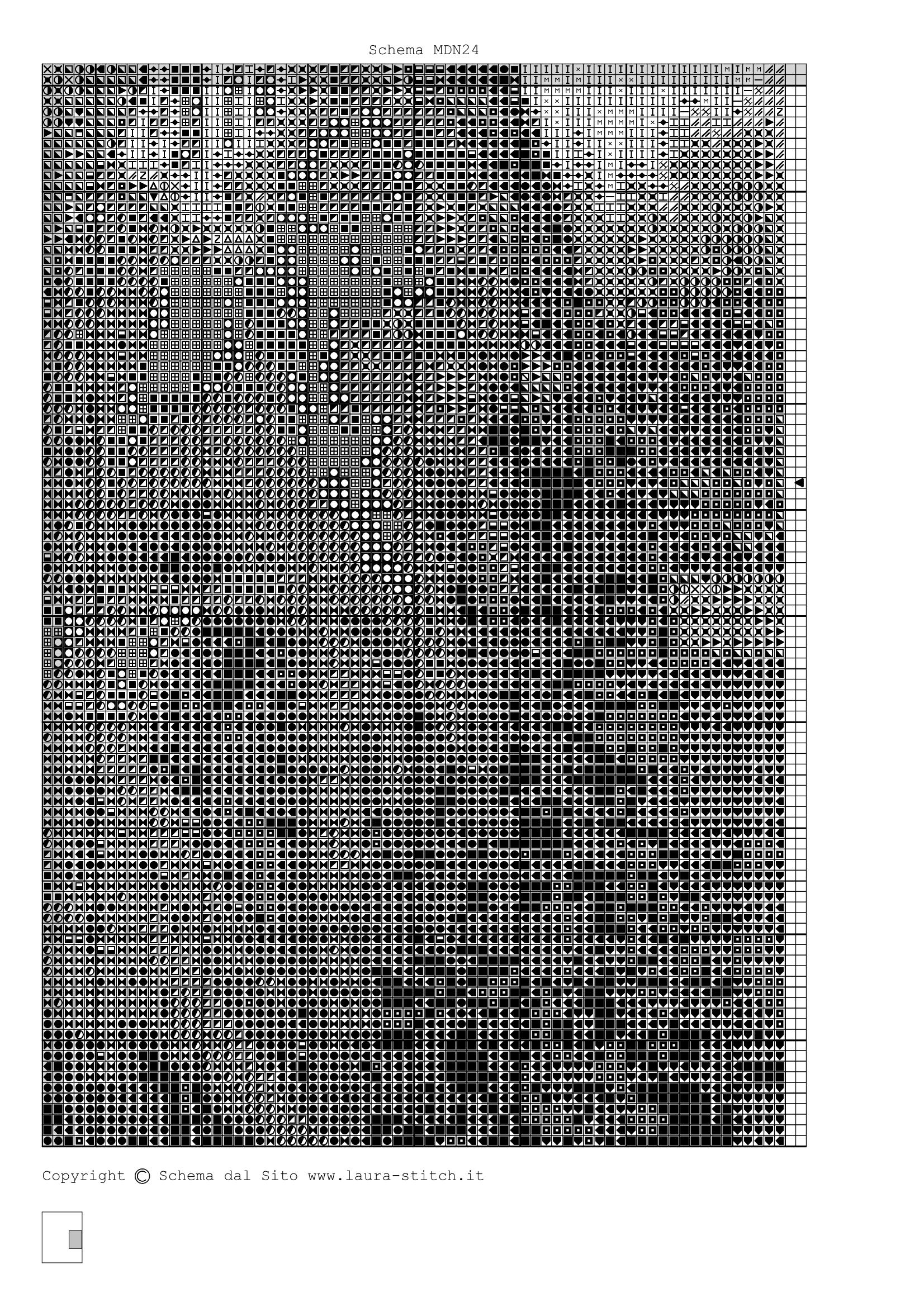Schema punto croce Maria E Gesu 09