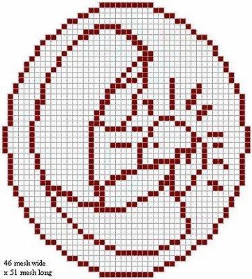 Schema punto croce Maria Gesu