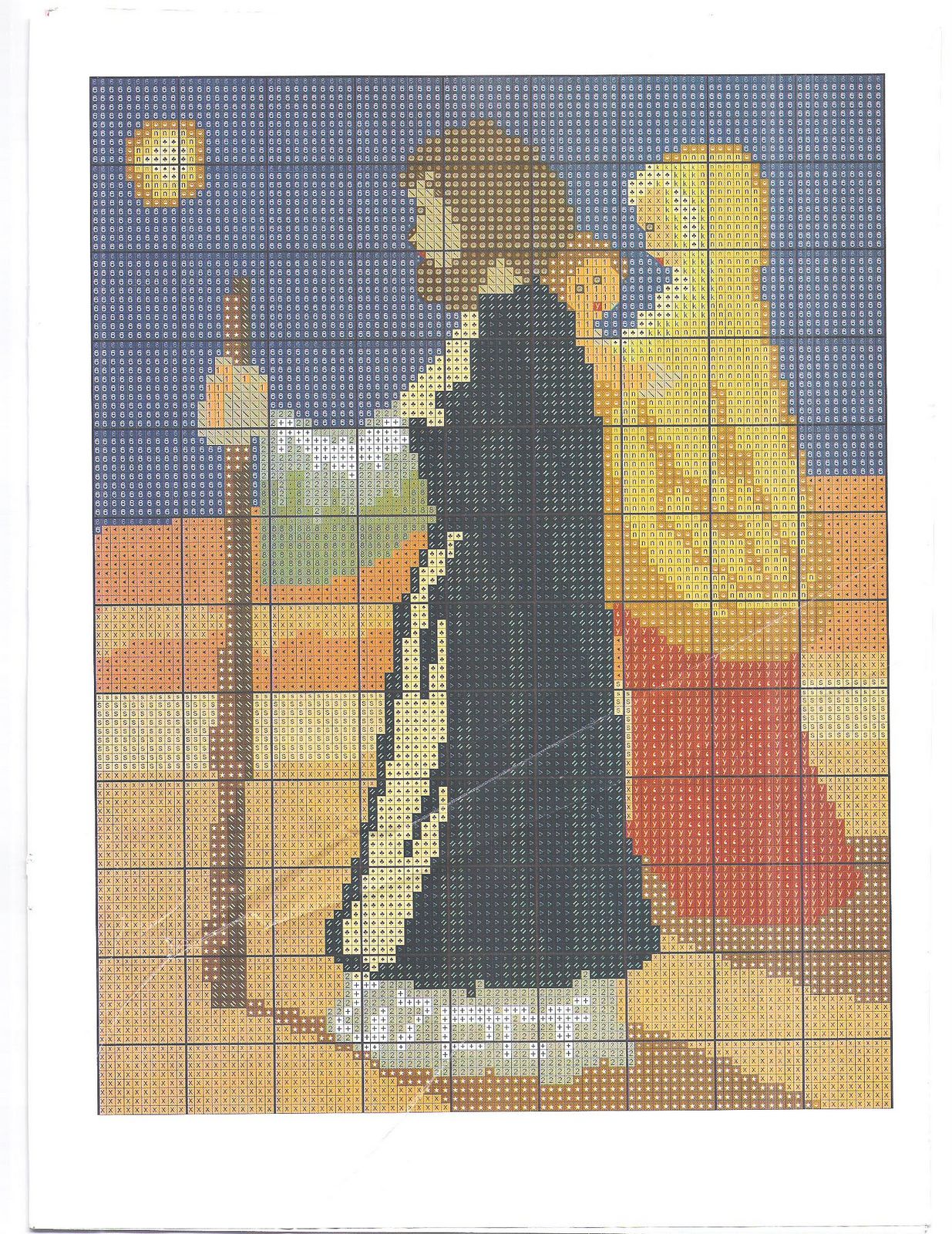 Schema punto croce Maria Giuseppe