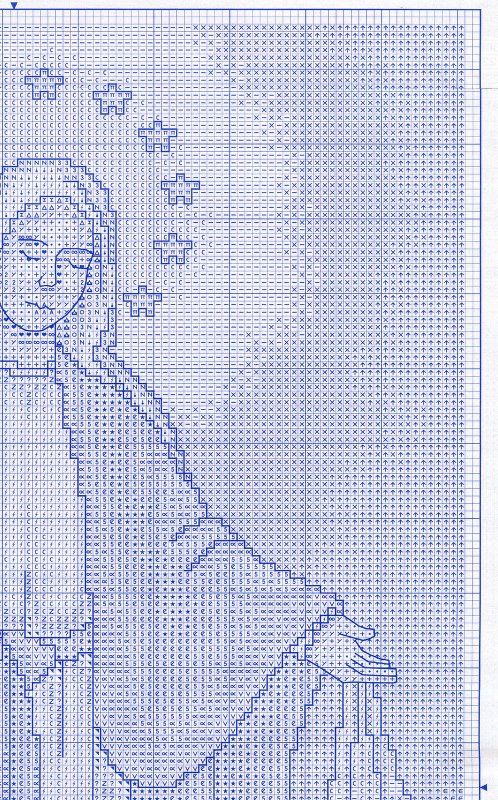 Schema punto croce Milagrosa 03