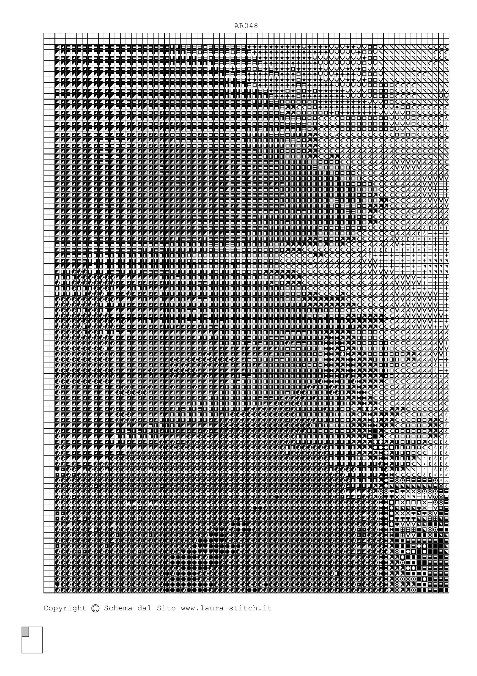 Schema punto croce Nostro Signore  01