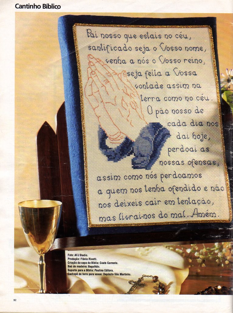 Schema punto croce Padre Nostro 01