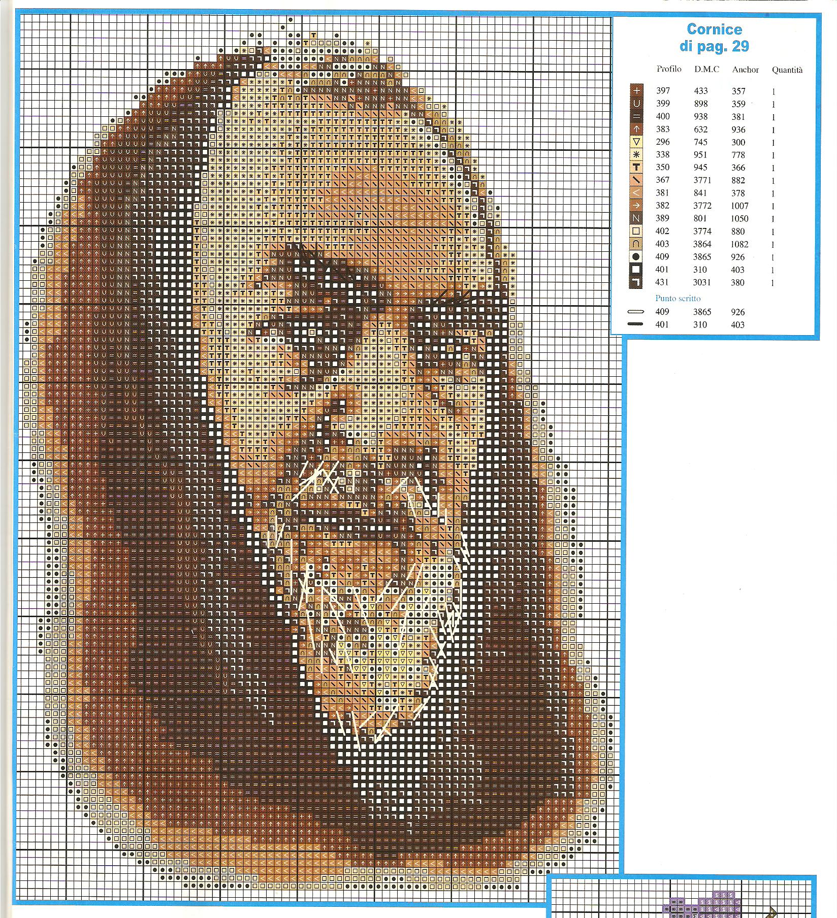 Schema punto croce Padre Pio 02