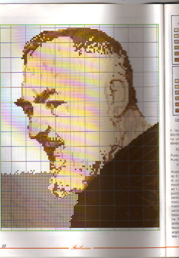 Schema punto croce Padre Pio 03