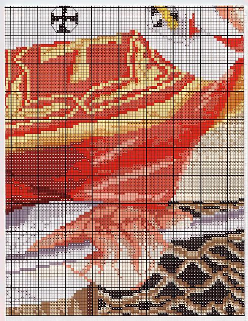 Schema punto croce Papa Woitila 09