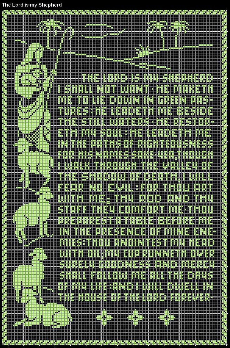 Schema punto croce Preghiera