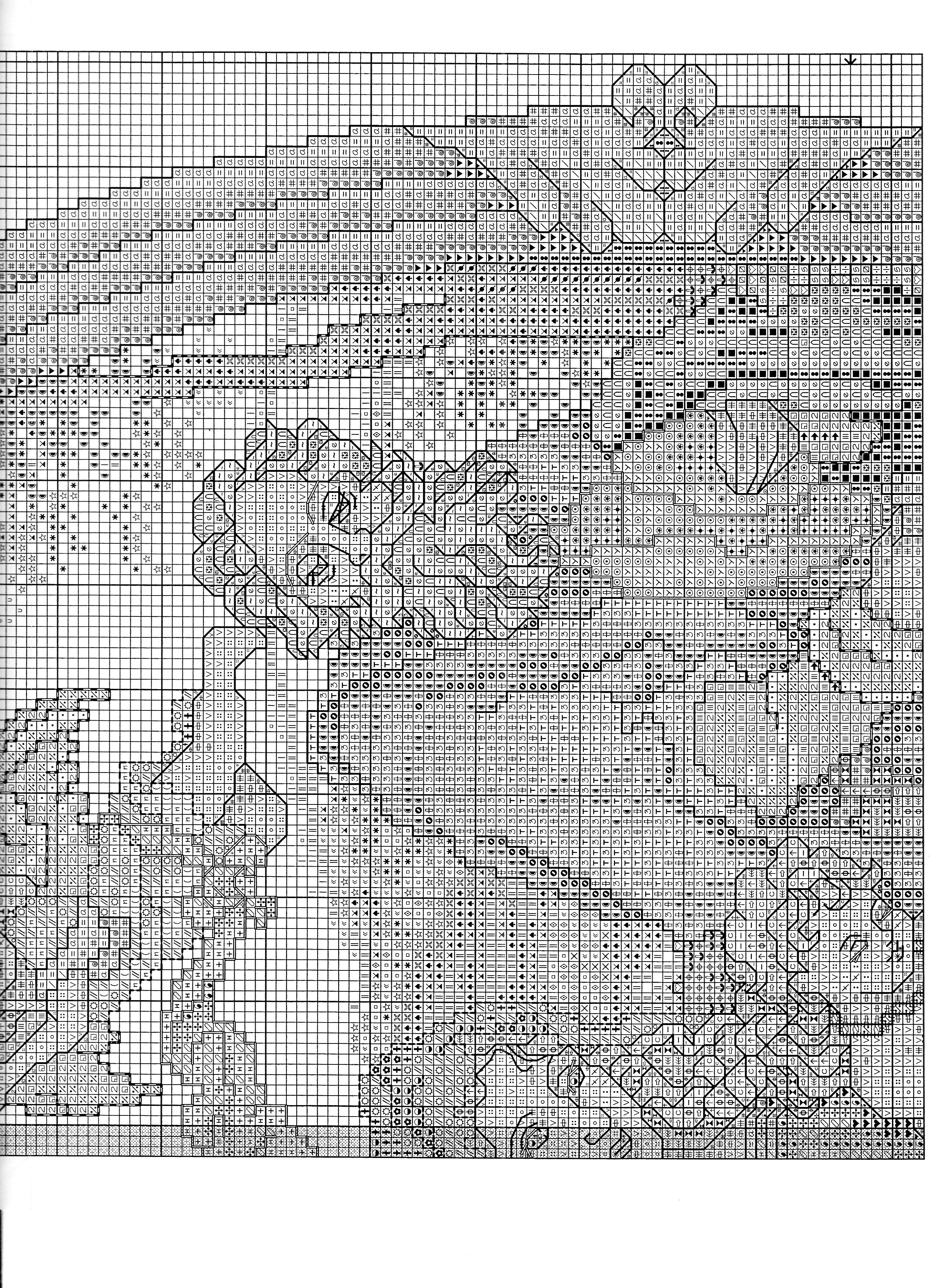 Schema punto croce Sacra Famiglia 05