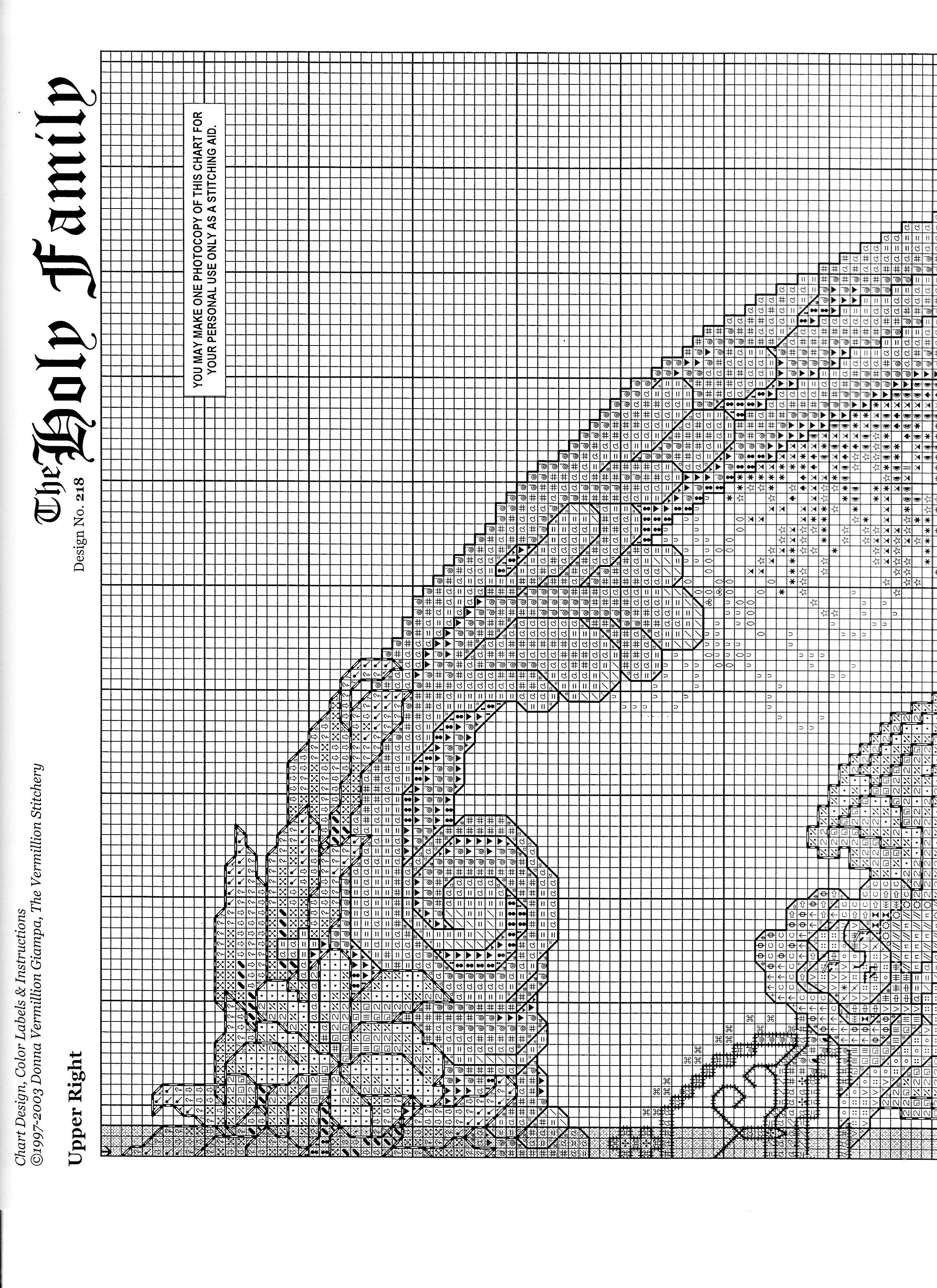 Schema punto croce Sacra Famiglia 3