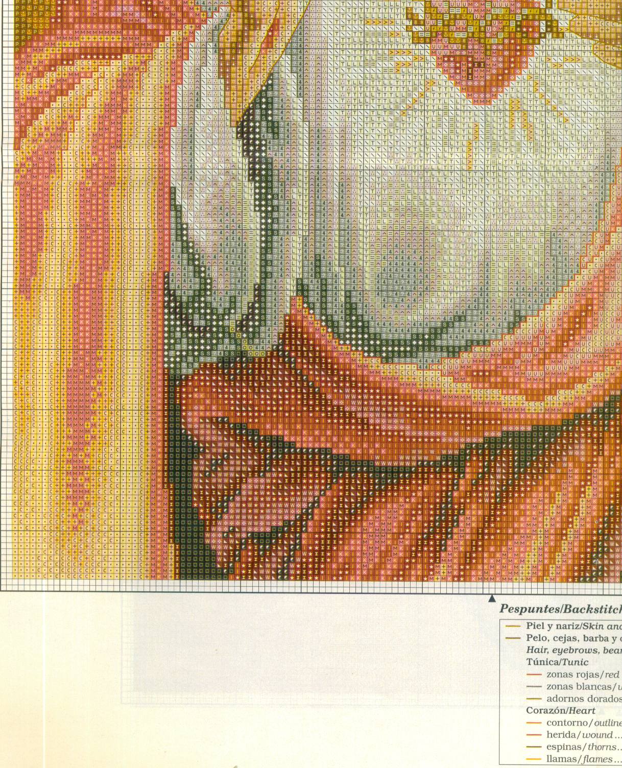 Schema punto croce Sacro Cuore Gesu 02