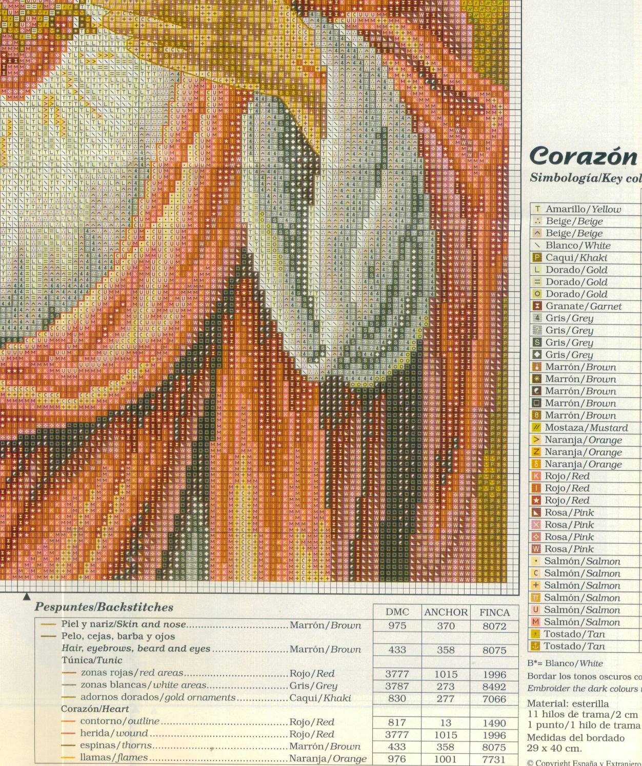 Schema punto croce Sacro Cuore Gesu 03