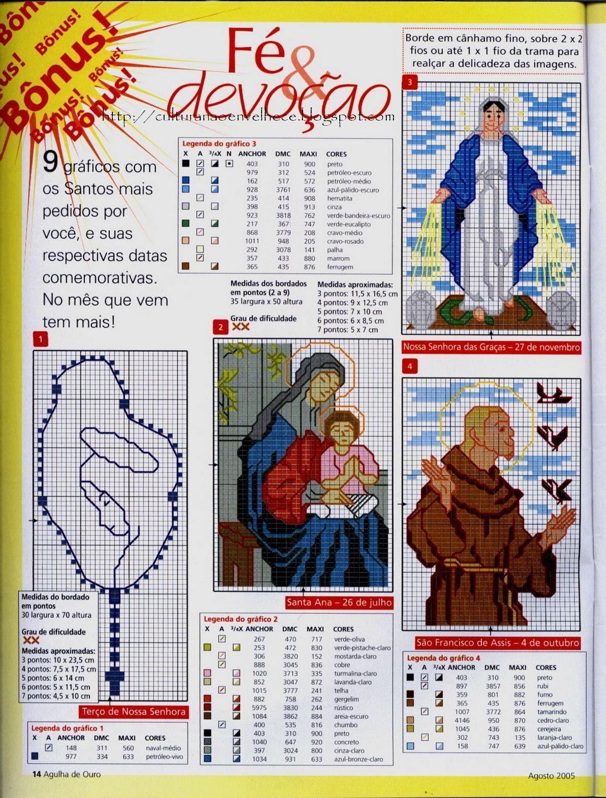 Schema punto croce Santi 02