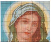 Schema punto croce Cuore Di Maria 05