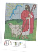 Schema punto croce Figurina Presepe