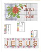 Schema punto croce Gesu E Amore