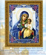 Schema punto croce Madonna Colorata 01