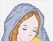 Schema punto croce Madonnina Lunadifuoco 1