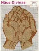 Schema punto croce Mani Divine