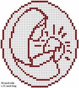 Schema punto croce Maria Gesu