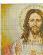 Schema punto croce Sacro Cuore Gesu 04