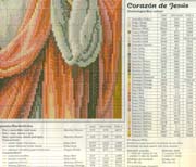 Schema punto croce Sacro Cuore Gesu 06