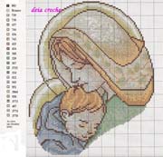 Schema punto croce Santa Vergine Gesu