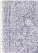 Schema punto croce Vergine E Bambino 09