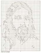 Schema punto croce Viso Di Cristo 02