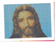 Schema punto croce Volto Gesu