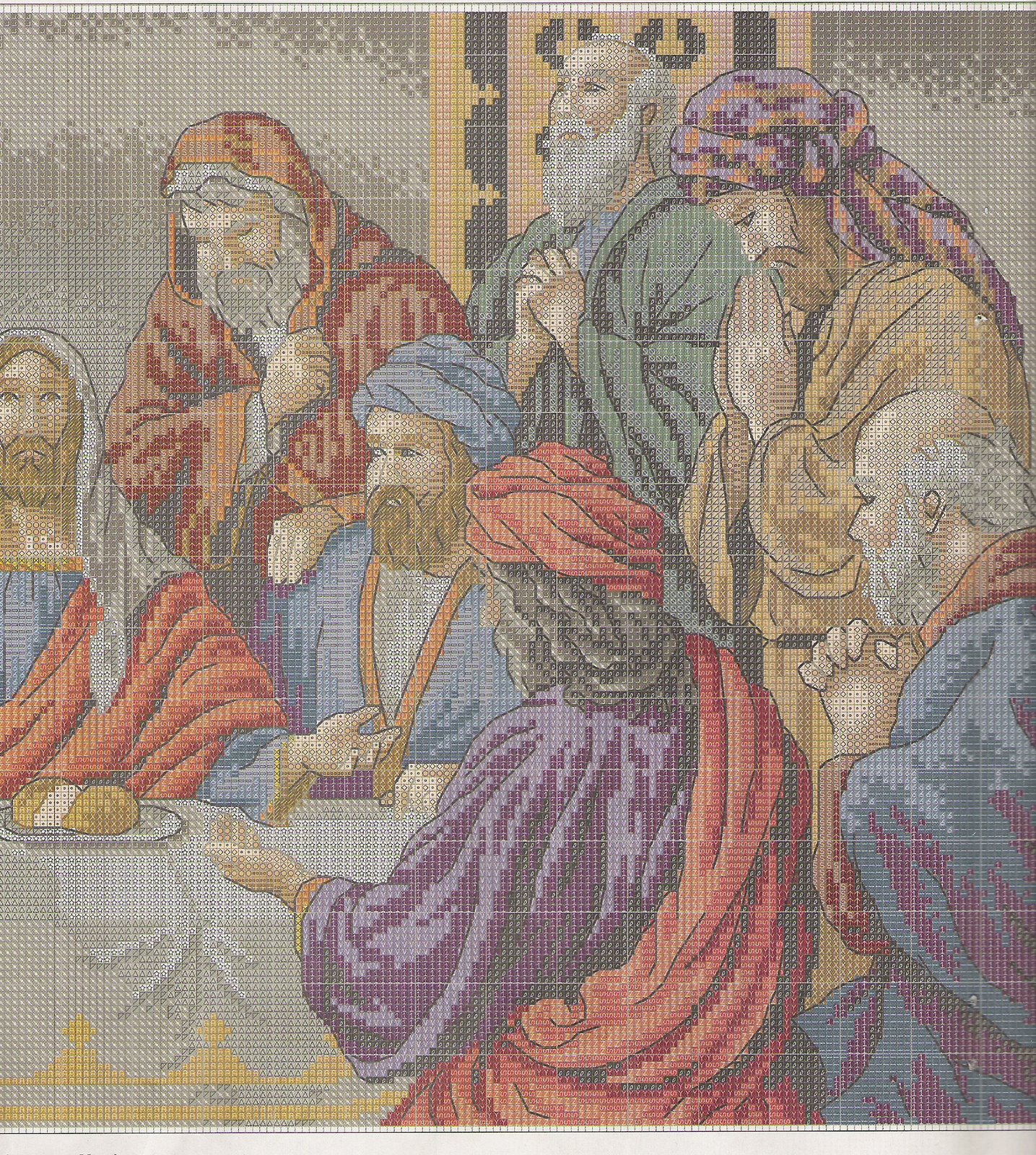 Schema punto croce Ultima Cena 05