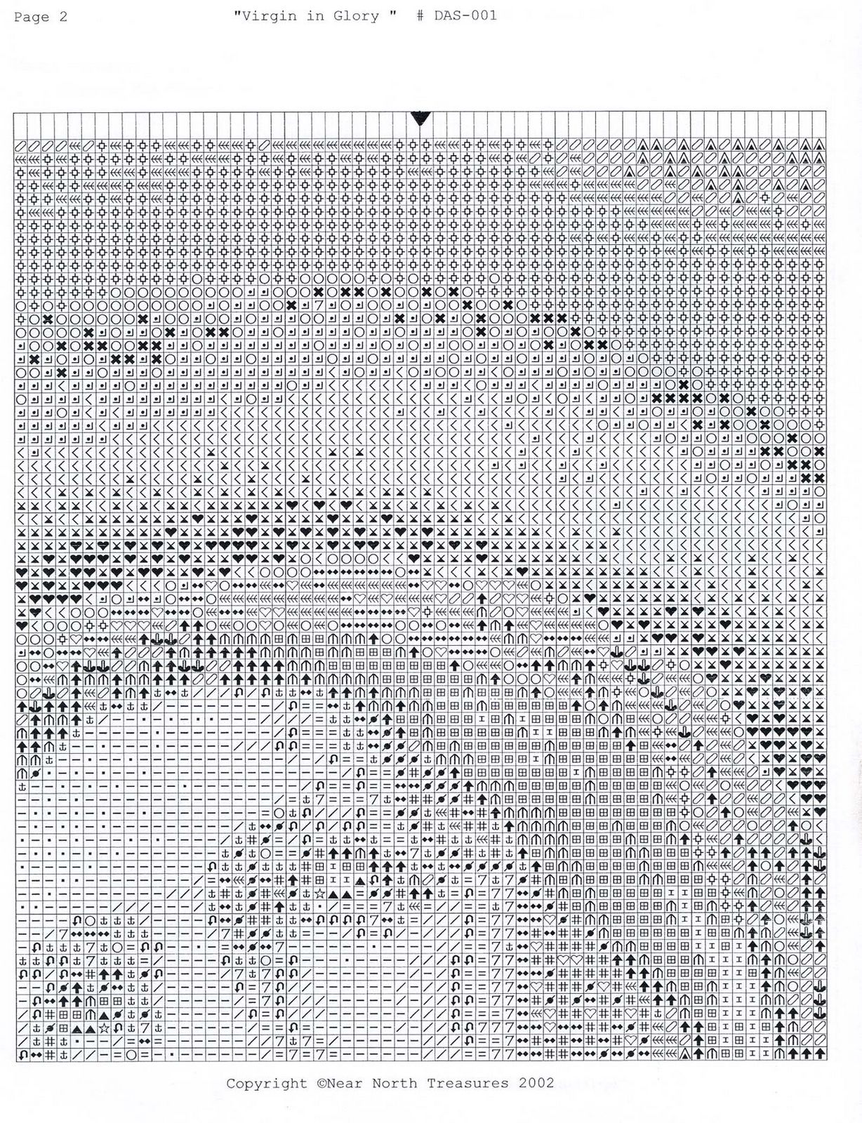 Schema punto croce Vergine In Gloria 03