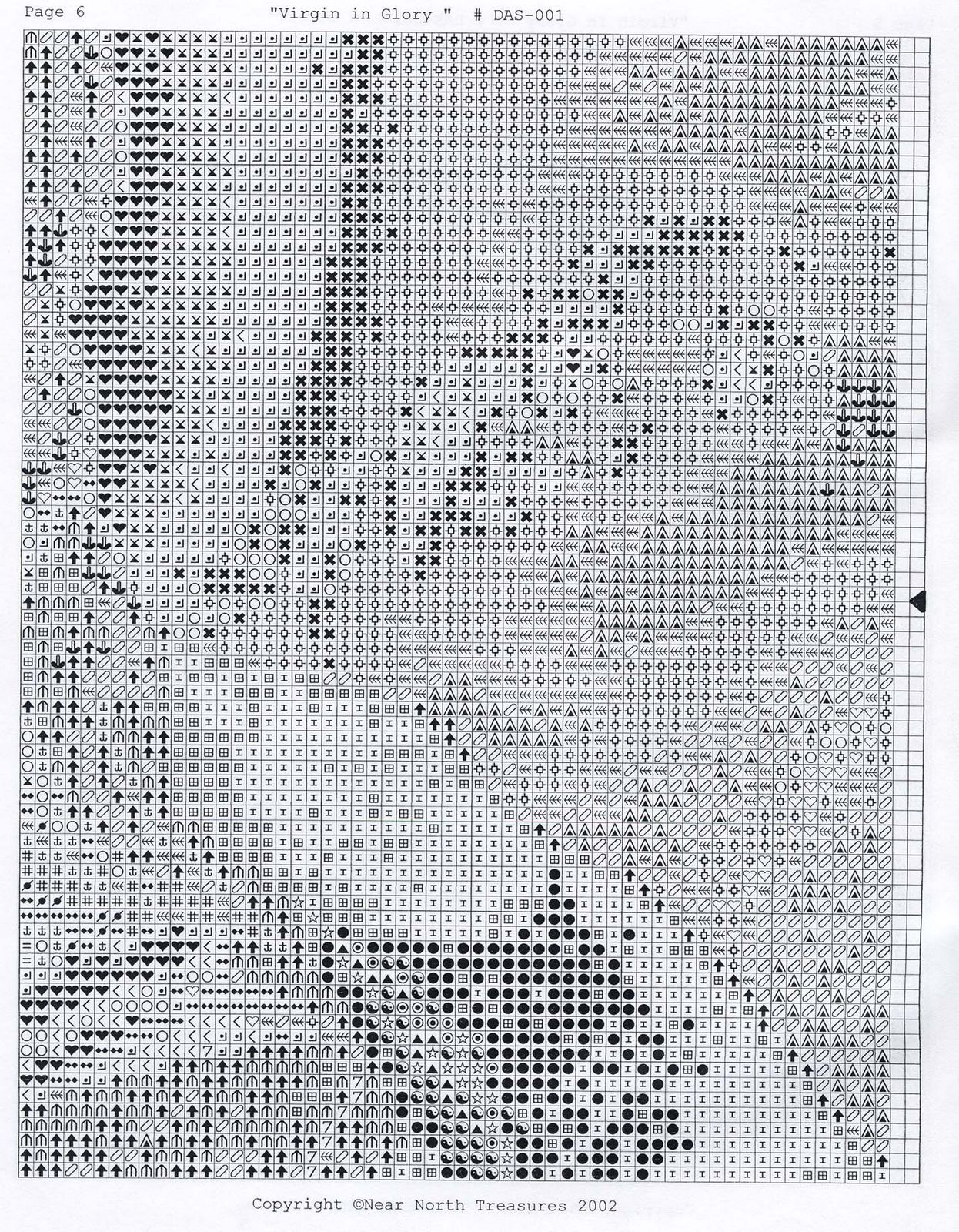 Schema punto croce Vergine In Gloria 07