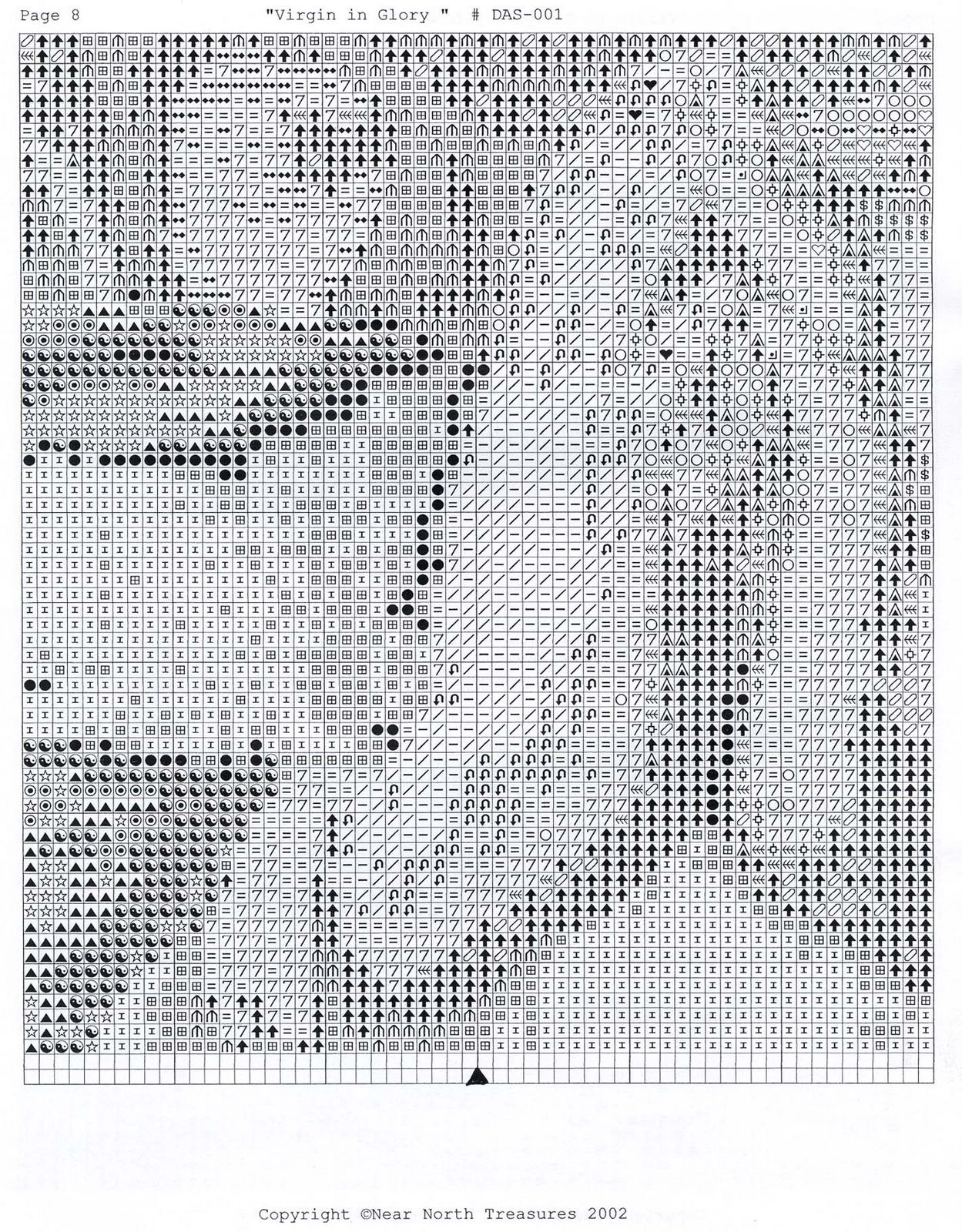 Schema punto croce Vergine In Gloria 09