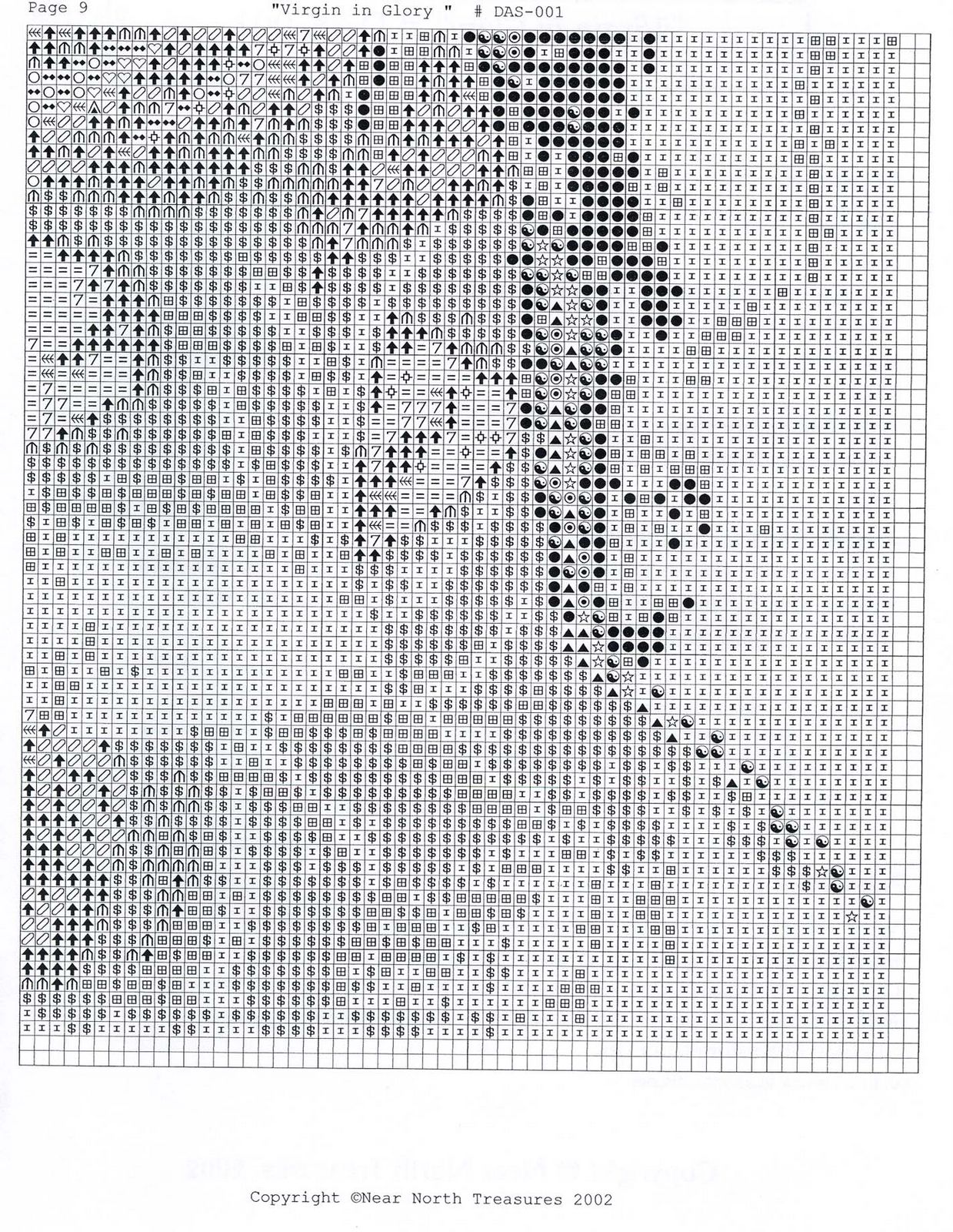 Schema punto croce Vergine In Gloria 10