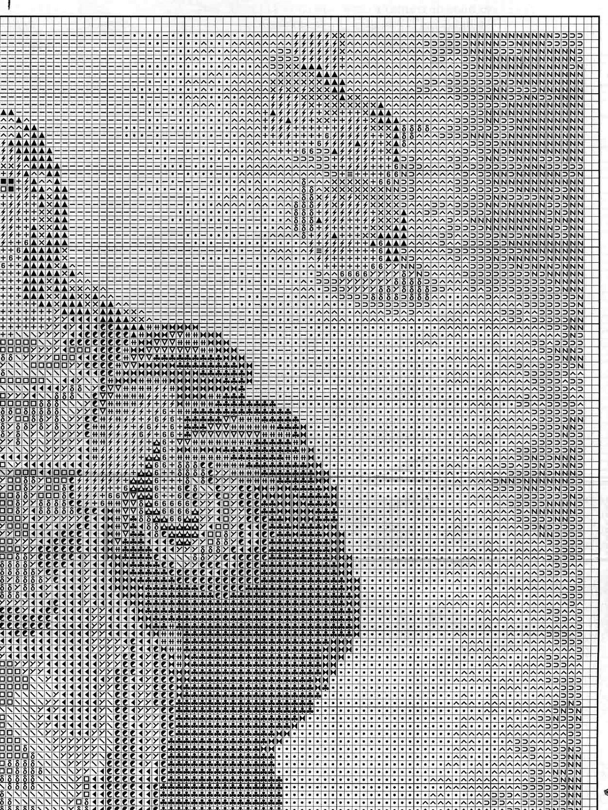 Schema punto croce Vergine Maria 03