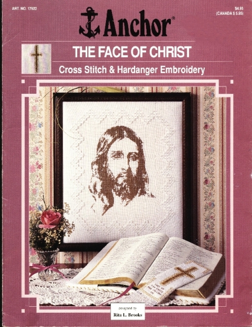 Schema punto croce Viso Di Cristo 01