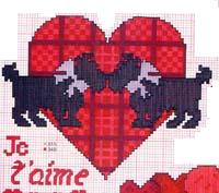 Schema San Valentino Cagnolini innamorati 