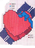 Schema San Valentino Cuore regalo 