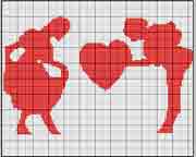 Schema San Valentino Cuore galante 