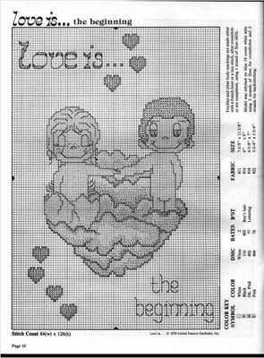 Schema punto croce Amare E 10